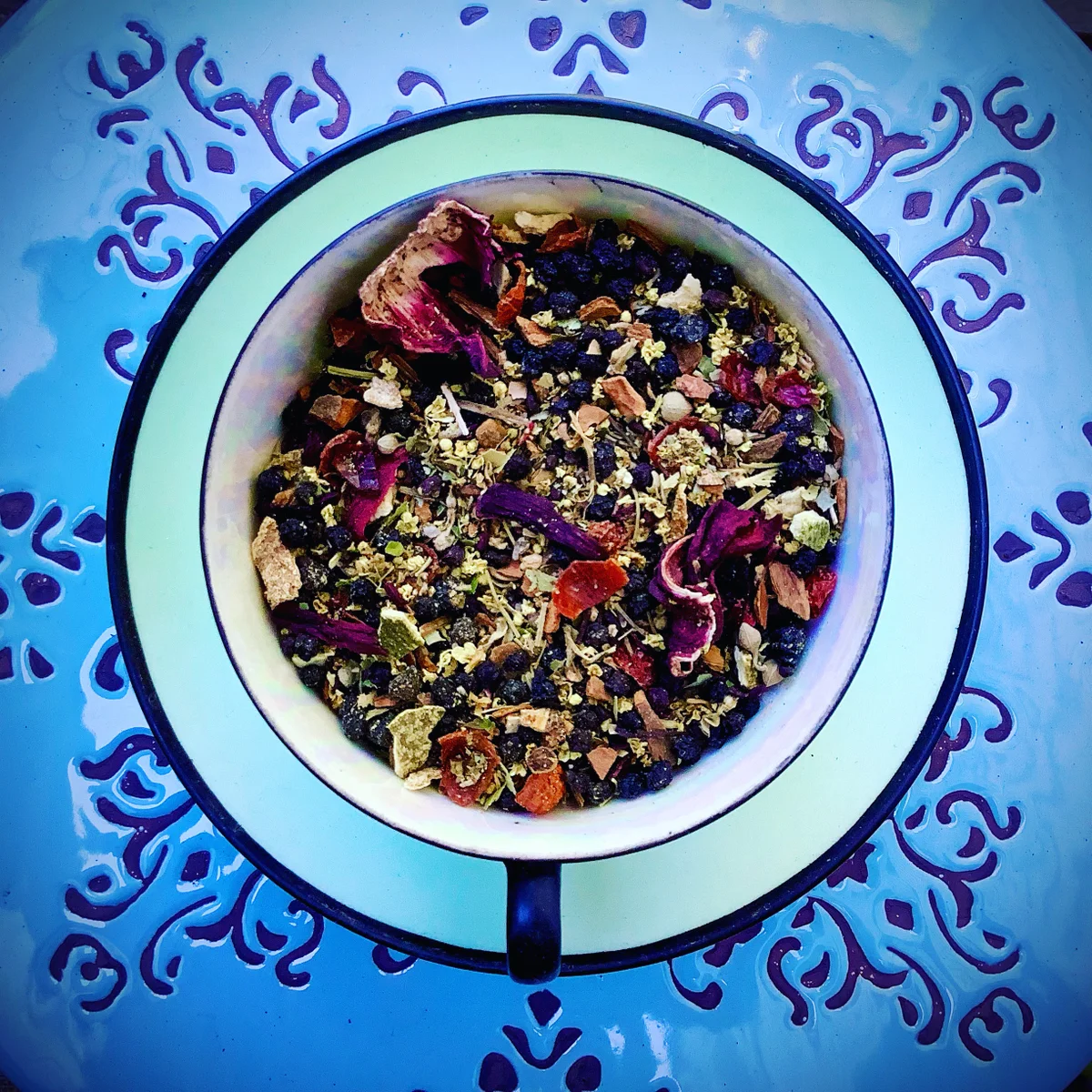 Be Well Herbal Tisane in a cup