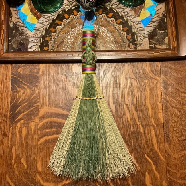 Green Eostre Hand Broom